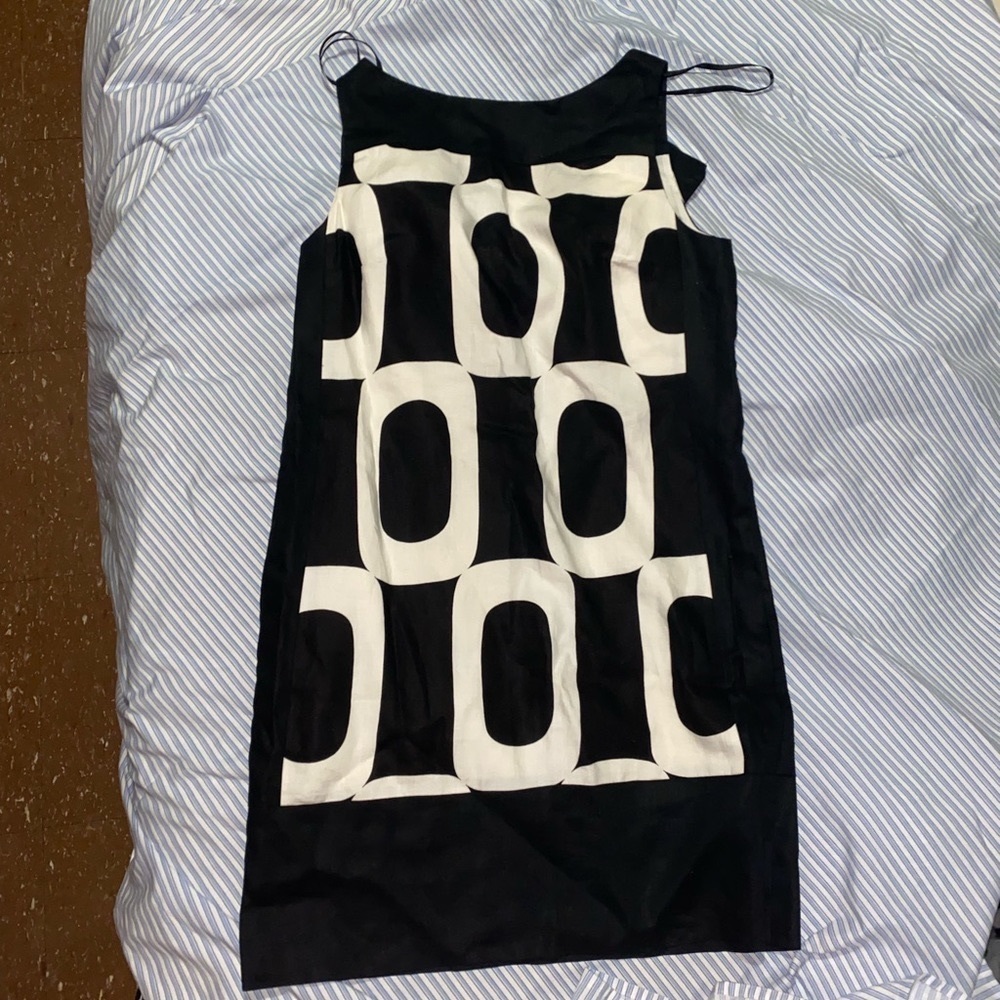 Maggy London Mod inspired shift linen dress size 12